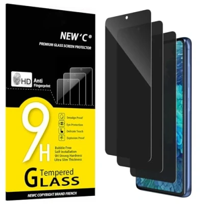 Afbeelding van NEW&#039;C 3 Stuks, privacy Screen Protector voor Samsung Galaxy S20 FE, FE 5G, Balans tussen en oogbescherming, ultra resistent, 9H hardheid