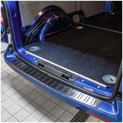 Afbeelding van tuning art L266 RVS zwarte Roestvrijstalen Achterbumperprotector Zwart voor VW T6 T6.1 Multivan Caravelle