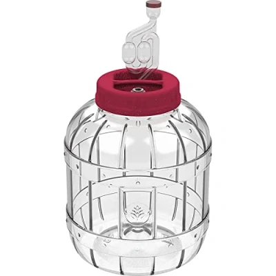 Afbeelding van BIOWIN Wijnballon met schroefsluiting, multifunctionele glazen ballon, gistcontainer