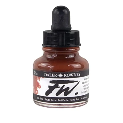 Afbeelding van Daler Rowney acryl verf FW acrylverf, 29,5 ml flessen, verschillende kleuren 1 Red Earth