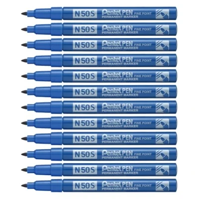 Afbeelding van PENTEL N50S Bullet Tip permanente marker 12 stuks
