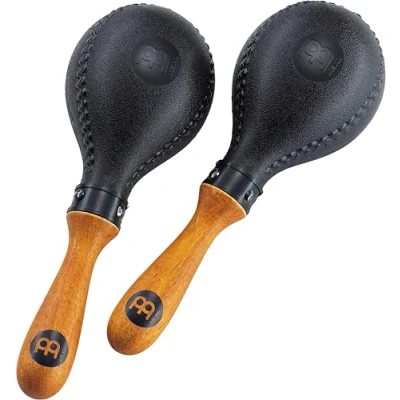 Afbeelding van Meinl Percussion Concert Maracas Shaker (PM2BK) 2 muziekinstrumenten met ergonomische greep, kunststof, hout