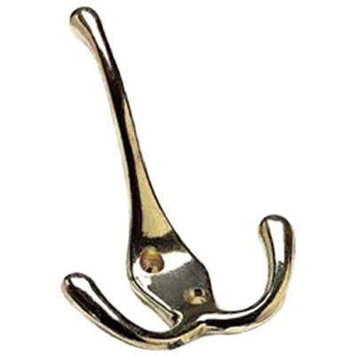 Afbeelding van Bulk Hardware BH00830 drievoudige hoed en jashaak messing