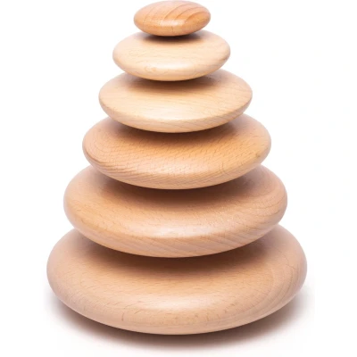 Afbeelding van Bigjigs Stacking Pebbles Zandspeelgoed voor kinderen, Maat: One Size, Brown