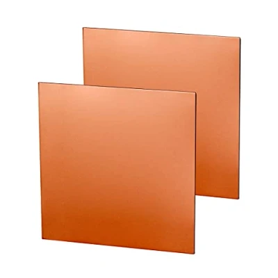Afbeelding van QWORK® 2 stuks koperen platen, 99% puur blad 1 mm x 100 voor metaalambachten, sieraden maken, printplaten en meer (100 mm)