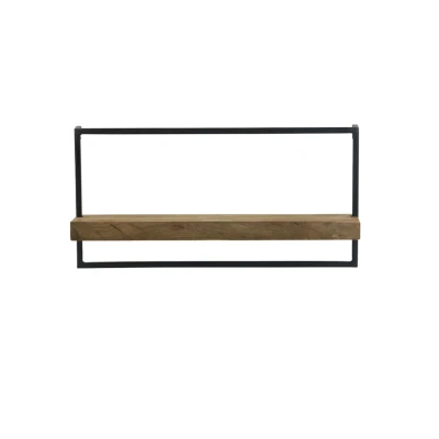 Afbeelding van Light &amp; Living Maddison wandplank 60x15x30 cm donkerbruin Metaal
