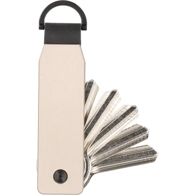 Afbeelding van Valenta Key Organizer Aluminium Naturel Robuuste Sleutelhouder voor Maximaal dunne 6 Sleutels Inclusief D ring Autosleutel, Bevestigingsclip en Minischroevendraaier Voorkom Bungelende