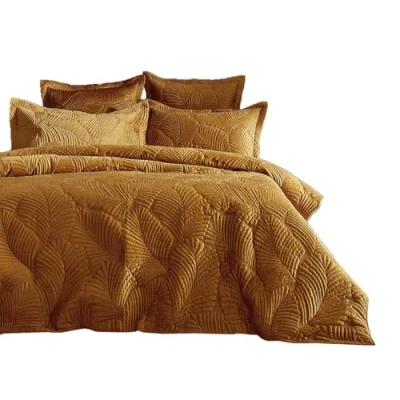 Afbeelding van Paoletti Contemporary Palmeria Kussensloop Set, Goud, 50 x 75cm