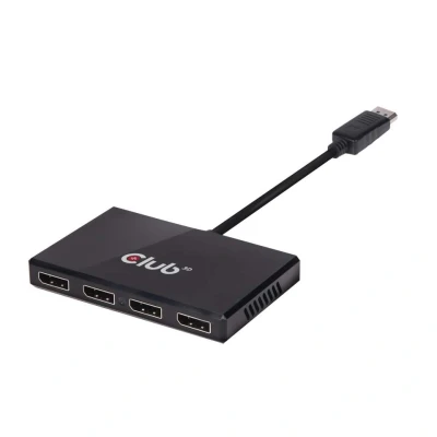 Afbeelding van club3D CSV 6400 DisplayPort Adapter [1x stekker 4x bus] Zwart