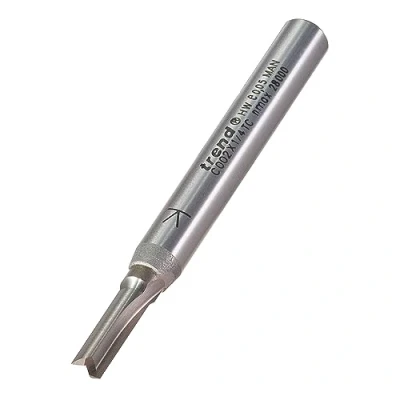 Afbeelding van Trend CraftPro Rechte frees met twee fluiten, 1/4 inch schacht, 4 mm snijdiameter en 11,1 snijlengte, wolfraamcarbide getipt, C002X1/4TC