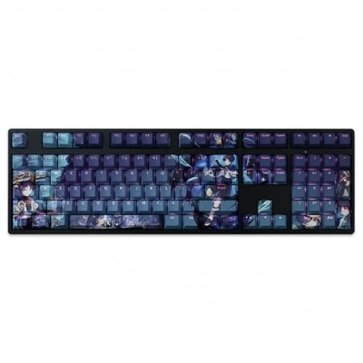 Afbeelding van Genshin impact keycaps, 108 toetsen Cherry/PBT thermische sublimatie aangepaste keycaps voor 61/64/87/104/108 Cherry Gateron MX Switches Mechanische toetsenborden. (Wanderer)