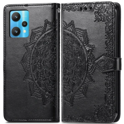 Afbeelding van Realme 9 Pro Hoesje Kunstleder iMoshion Bookcase Zwart Telefoonhoesje