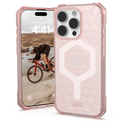 Afbeelding van Apple iPhone 16 Pro MagSafe Hoesje Siliconen en TPU (zacht) UAG Softcase/Backcover Roze Telefoonhoesje Shockproof/Valbescherming
