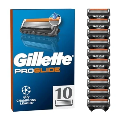 Afbeelding van Gillette ProGlide scheermesjes voor heren, 10 stuks navulling met precisietrimmer, 5 anti wrijvingsmessen