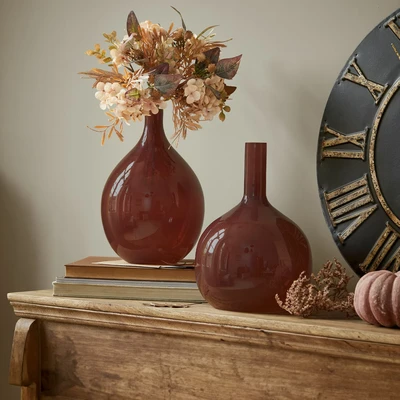 Afbeelding van LOBERON Vase 2er Set Erlunda bordeaux