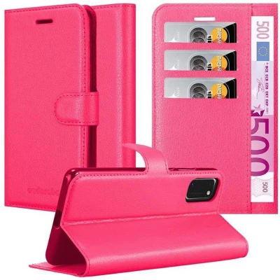 Afbeelding van Cadorabo Hoesje geschikt voor Samsung Galaxy A41 in KERSEN ROZE Beschermhoes met magnetische sluiting, standfunctie en kaartvakje Book Case Cover Etui