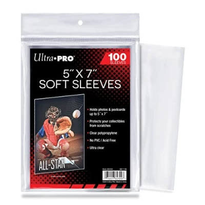 Afbeelding van 100 Ultra Pro 5&quot; X 7&quot; Soft Sleeves. Ideal For Postcards.