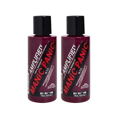 Afbeelding van Manic Panic Hot Pink Amplified Creme, Vegan, Cruelty Free, Semi Permanent Hair Dye 2 x 118ml
