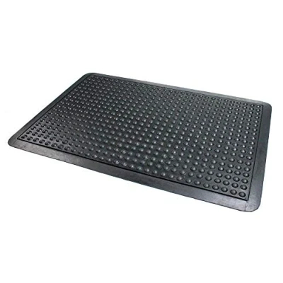 Afbeelding van Floortex Doortex Gewatteerde Anti Vermoeidheid Mat, 36&quot; x 60&quot;, Gesloten Top Bubble, Zwart (FR490150FBM)