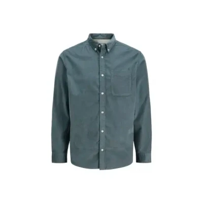 Afbeelding van Jack &amp; Jones Heren Overhemd JJECLASSIC CORD SHIRT bequem Grijs M Volwassenen