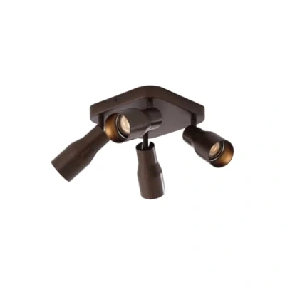 Afbeelding van QAZQA stanley Moderne Plafondspot Spotje Opbouwspot 4 lichts L 20 cm Brons Woonkamer Slaapkamer Keuken