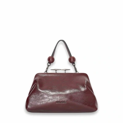 Afbeelding van Crinkle frame tas ( bordeaux kleurige )