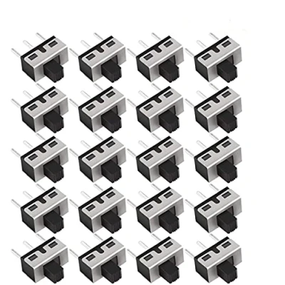 Afbeelding van CLDIY 20 stuks High Knob 3 Pin 2 Positie 1P2T SPDT Panel Mount Verticale Micro Schuifschakelaar AC 125V 2A