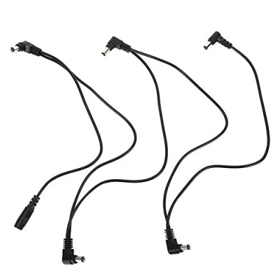 Afbeelding van Gitaar patchkabel ketting 5 Way Right Angle Daisy Chain kabel voor gitaren en bassen, effectpedalen