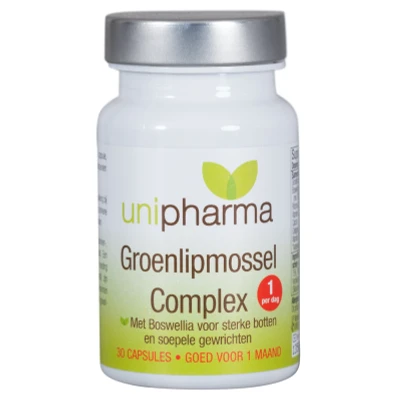 Afbeelding van Unipharma Groenlipmossel Complex Capsules 30CP
