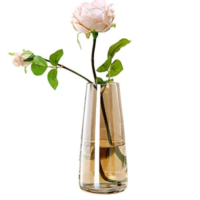 Afbeelding van Ins Moderne Glazen Vaas Kristal Bruin Bloem