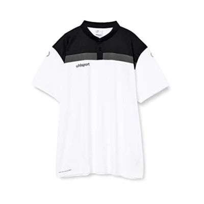 Afbeelding van Uhlsport Offense 23 Polo Shirt Wit Zwart Antraciet Maat 3XL