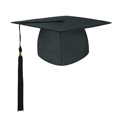 Afbeelding van Tibroni Bachelor Hoed, afgestudeerde, zwarte afstudeerhoed, afstudeercadeau voor afstudeerfeesten, universiteit,