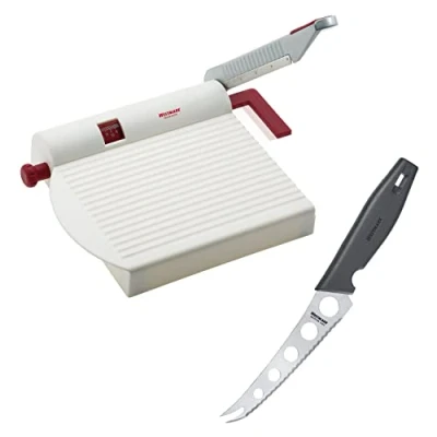 Afbeelding van Westmark kaasset, 2 delig: 1 kaassnijder + kaasmes, variabele snijdikte, RVS/aluminium/kunststof, Fromarex, wit/rood/zilver/zwart, 700022E6