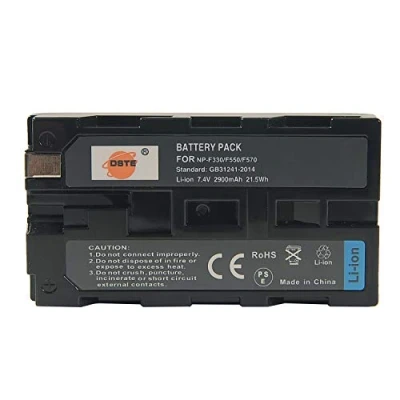 Afbeelding van DSTE reserveaccu compatibel met Sony NP F550 F330 F530 F570 CCD SC5 SC55 SC65 DCR SC100 TRV110K TRV120 TRV130