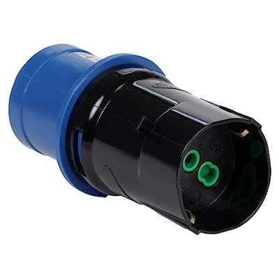 Afbeelding van FANTON 78100 E industriële stekker CEE op geaard stopcontact, universele stekker, 2P + T, 16 A, 220 V, IP44, bouwplaats, camping,