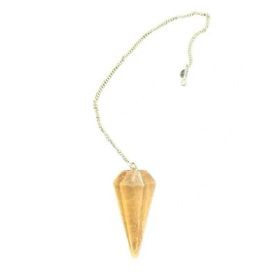 Afbeelding van Slinger Natuursteen Seleniet Oranje Kristal Pendel Zeshoekige Hanger Vintage voor Radiesthesie Chakra Reiki Waarzeggerij Meditatie (Seleniet Oranje)