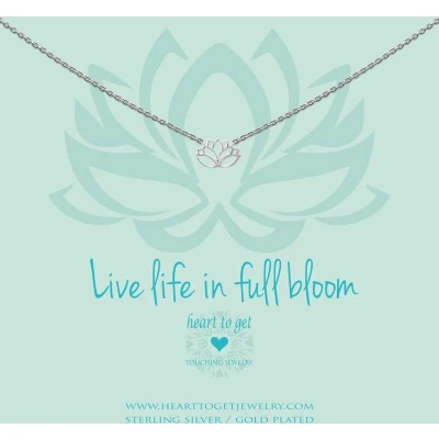 Afbeelding van Heart to Get Lotus Ketting Zilver 44 cm