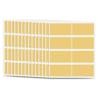 Afbeelding van Funngy Kraskaarten maken jezelf, 120 stuks stickers krasvellen rechthoekige krassen zelfklevende kraslabels gouden voor plakboek ansichtkaart verrassing cadeaunotities spelletjes