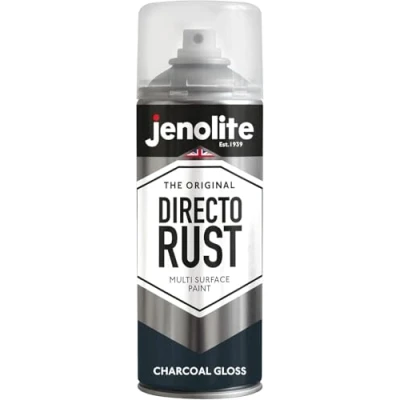 Afbeelding van JENOLITE Directorust Glansverf HOUTSKOOLGRIJS Multi oppervlakte spuitverf Hout, metaal, kunststof, keramiek, verroeste oppervlakken 400 ml RAL 7016
