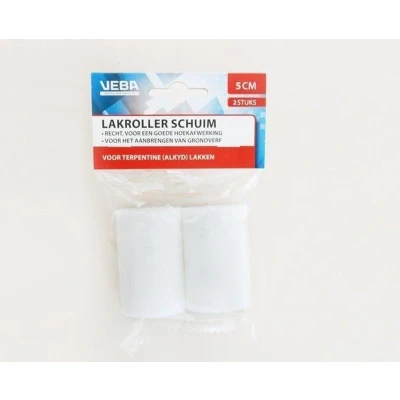 Afbeelding van Lakroller, schuim 5CM per 2 stuks