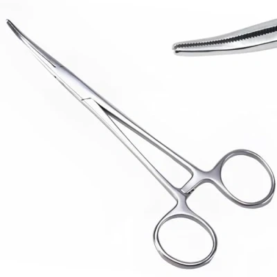Afbeelding van Zelfvergrendelende tang, piercingtang, vistang, roestvrijstalen hondenoortrekker, huisdierverzorgers, schaarpincet, hondenverzorgingsschaar, piercingtang (gebogen)