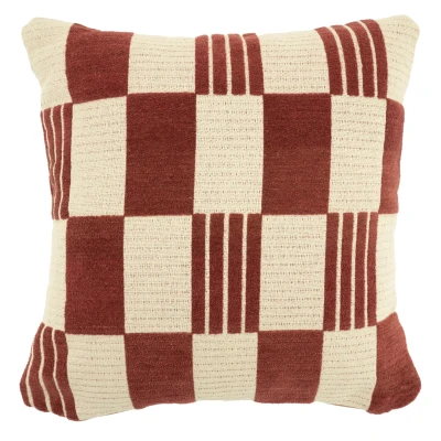 Afbeelding van By Boo Pillow Twist 45x45 cm burgundy