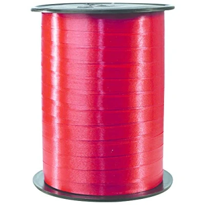 Afbeelding van Clairefontaine 601706C spoel cadeaulint glad (500 m x 7 mm, ideaal voor knutselprojecten en cadeaus), 1 stuk, rood