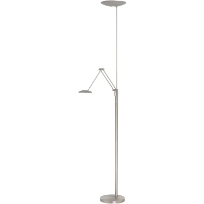 Afbeelding van Modern Functioneel Uplighter Leeslamp Zilver New Roma