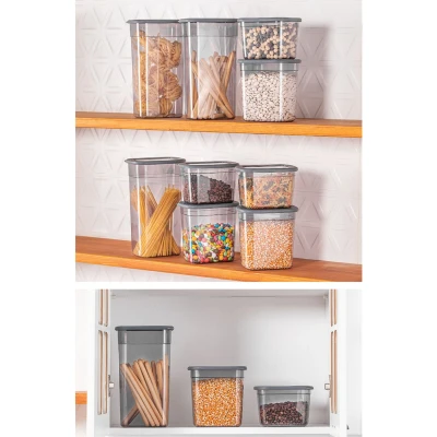 Afbeelding van Asir Opslagbox set (12 stuks) Antraciet 12 x 11,2 16,5