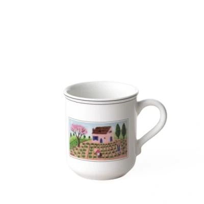 Afbeelding van Villeroy &amp; Boch Design Naif koffiemok tuinier, 300 ml, hoogte: 9,1 cm, premium porselein, bont