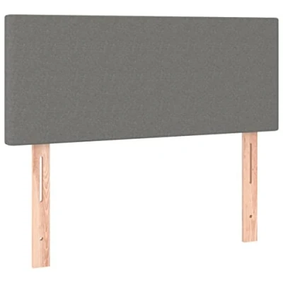 Afbeelding van vidaXL Hoofdbord 90x5x78/88 cm stof donkergrijs, hoofdeinde, houten bedonderdeel, hoofdbord, slaapkamermeubel, bedaccessoire