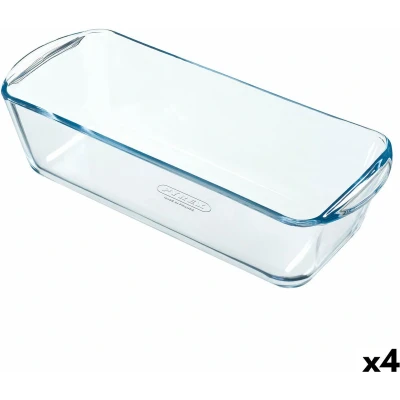 Afbeelding van Oven Mould Pyrex Classic Vidrio Rechthoekig Transparant 32 x 12 8 cm (4 Stuks)