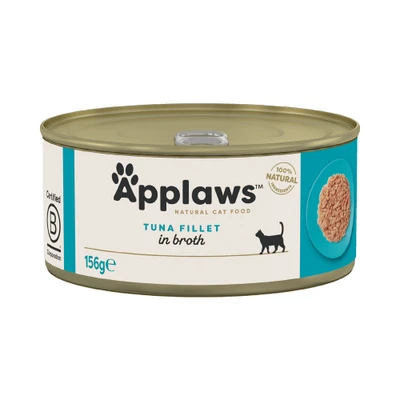 Afbeelding van 24x156g Tonijnfilet Applaws Kattenvoer