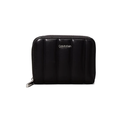 Afbeelding van Calvin Klein LINE Quilt Medium ZIP Around Portemonnee, Dames, Maat: One Size, Black